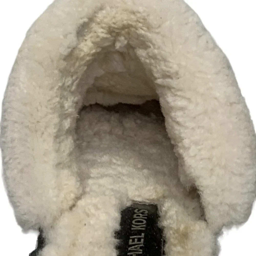 Michael Kors Metallic Leather Genuine‎ Shearling lined Slippers